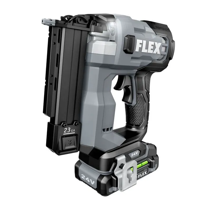 FLEX 24V Brushless 23 Gauge Pin Nailer Kit - Professional Precision & Power 2
