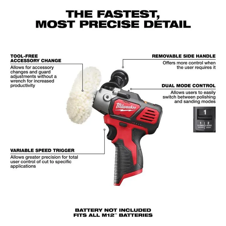 Milwaukee M18 Cordless Variable Speed Polisher - Professional Detailing Bundle 1