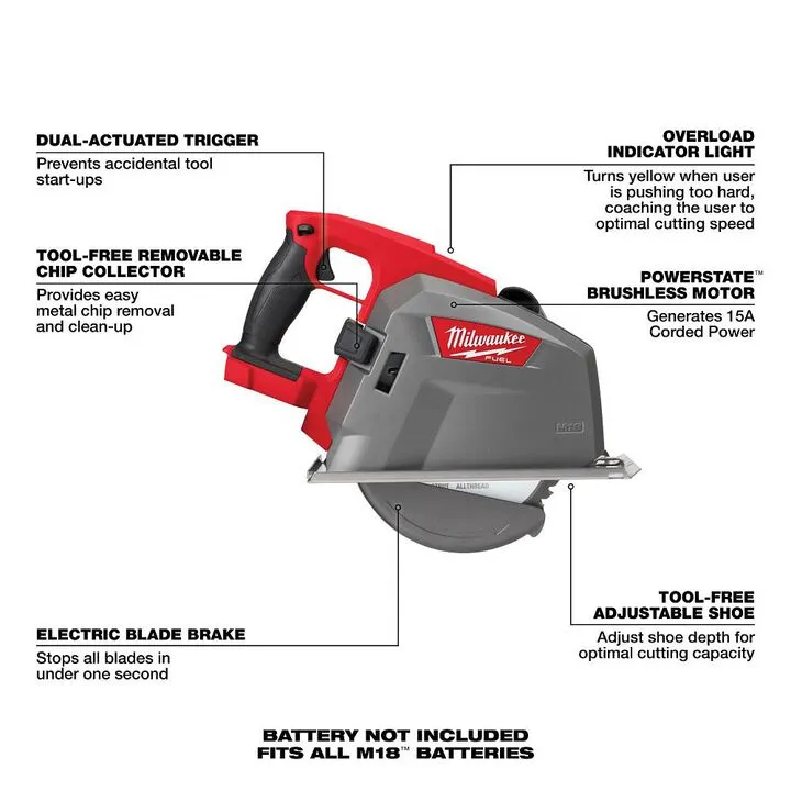 Milwaukee M18 FUEL 8-inch Metal Cutting Circular Saw (Bare Tool) 2