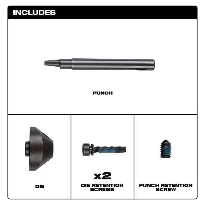 Precision Punch & Die Set for Milwaukee M12 FUEL 16 Ga Nibbler 1