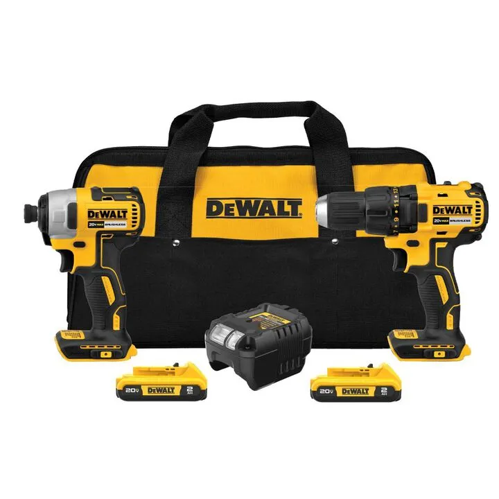 DEWALT 20V MAX Brushless 2-Tool Combo Kit - High-Performance Cordless Solution