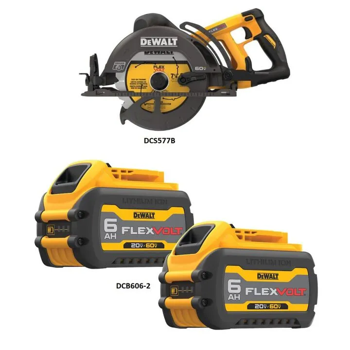 DEWALT FLEXVOLT 60V Max Brushless 7-1/4 Inch Saw Power Kit with High-Capacity Battery 1