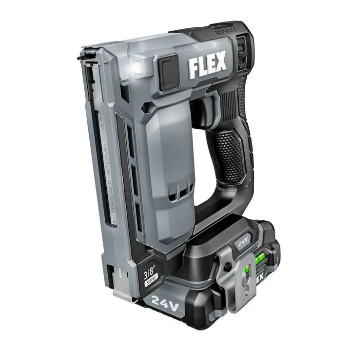 FLEX 24V Cordless 3/8 Inch Stapler Kit - High-Performance Professional Fastening 1
