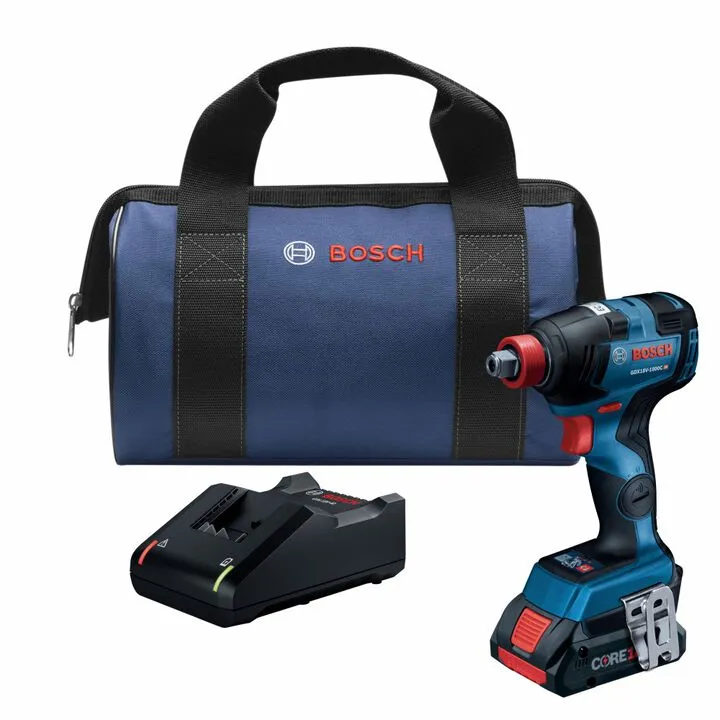 Bosch 18V EC Freak 1/4in & 1/2in Two-In-One Bit/Socket Impact Driver Kit (Reconditioned)