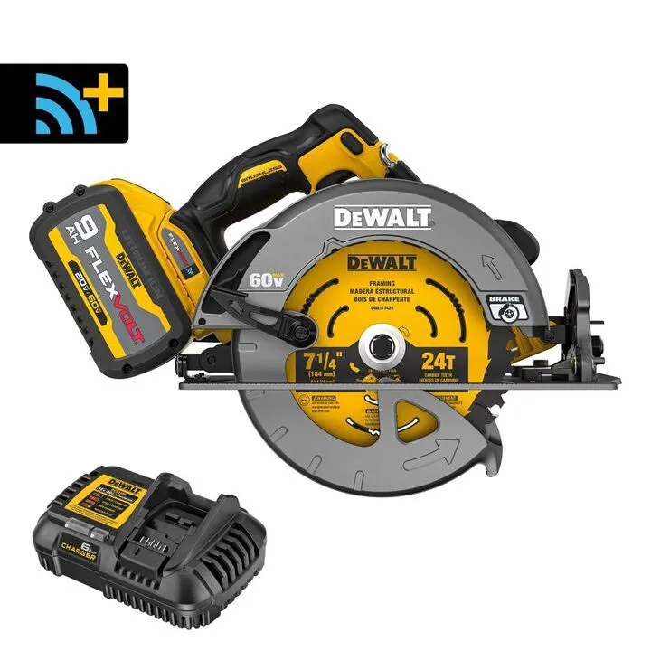 DEWALT 60V FLEXVOLT 7-1/4 Inch Circular Saw with Tool Connect Kit 1
