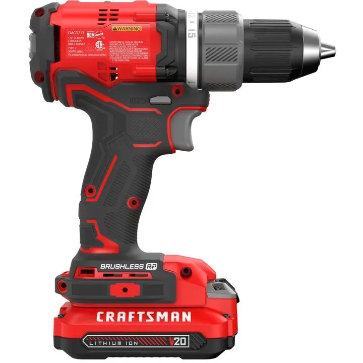 CRAFTSMAN V20 BRUSHLESS RP 1/2 Inch Cordless Drill/Driver Kit - Professional Grade Performance for DIY Enthusiasts 5