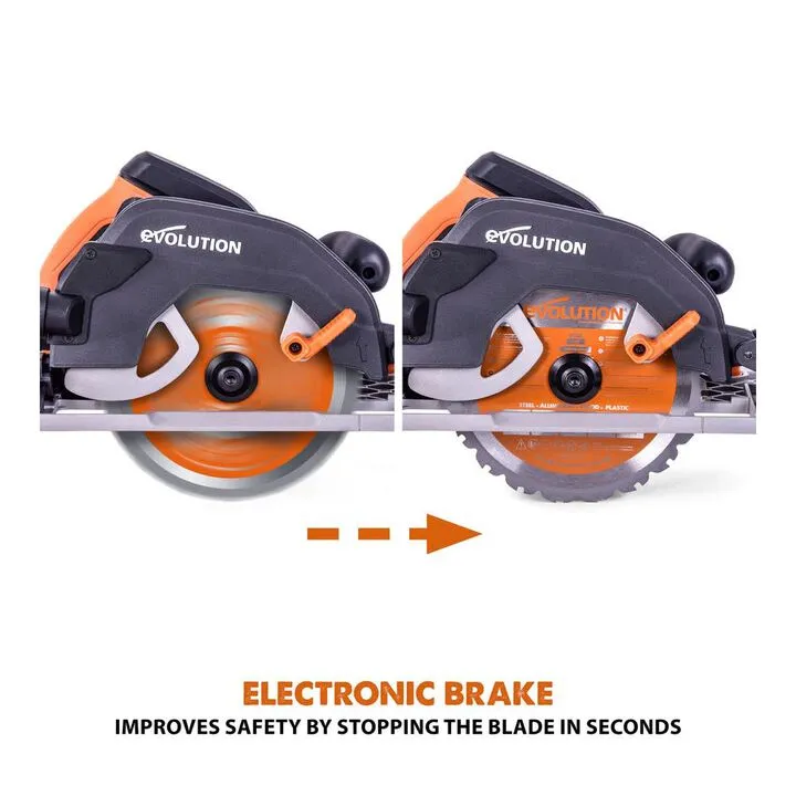 Evolution Power Tools 15A 3700 RPM Multi-Material Circular Saw with Precision Blade 4