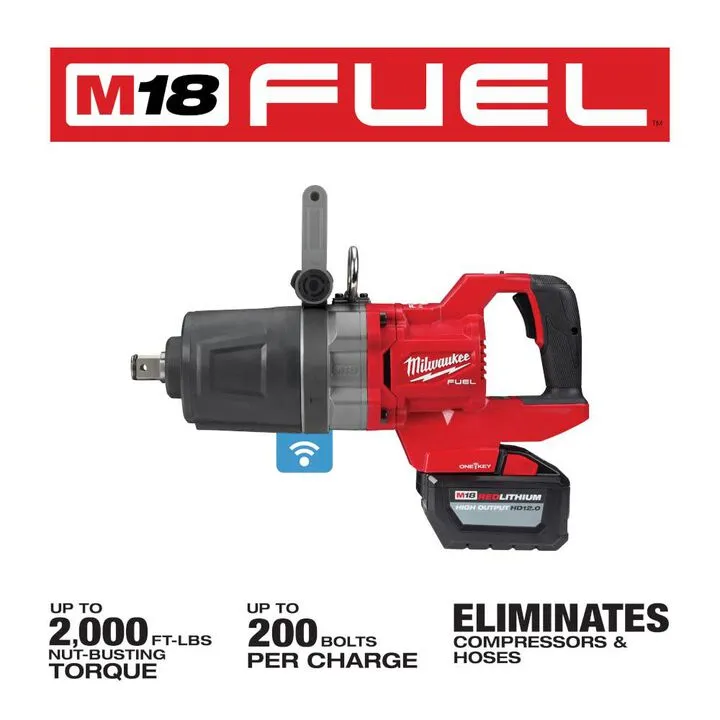 Milwaukee M18 FUEL 1 in. D-Handle High Torque Impact Wrench with ONE-KEY Kit 2