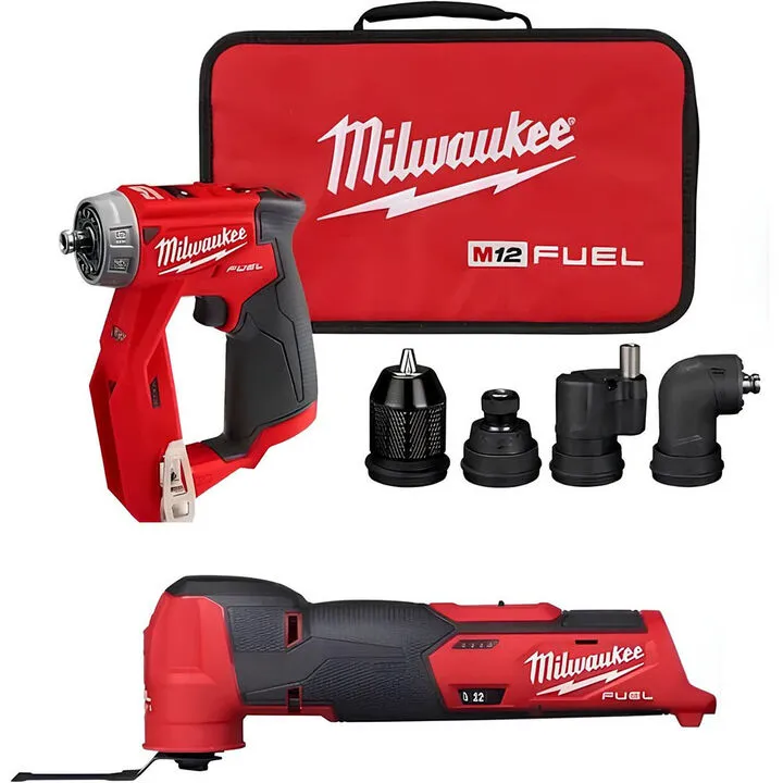Milwaukee M12 FUEL Installation Drill/Driver & Oscillating Multi-Tool Professional Bundle (Bare Tool)