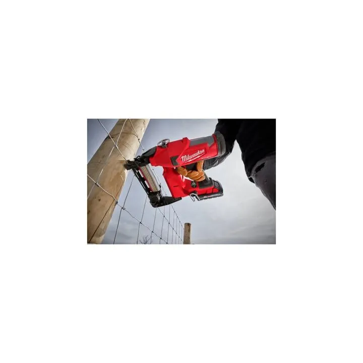 Milwaukee M18 Utility Fencing Stapler (Bare Tool) with 1.5 Inch Galvanized Staples Bundle 11