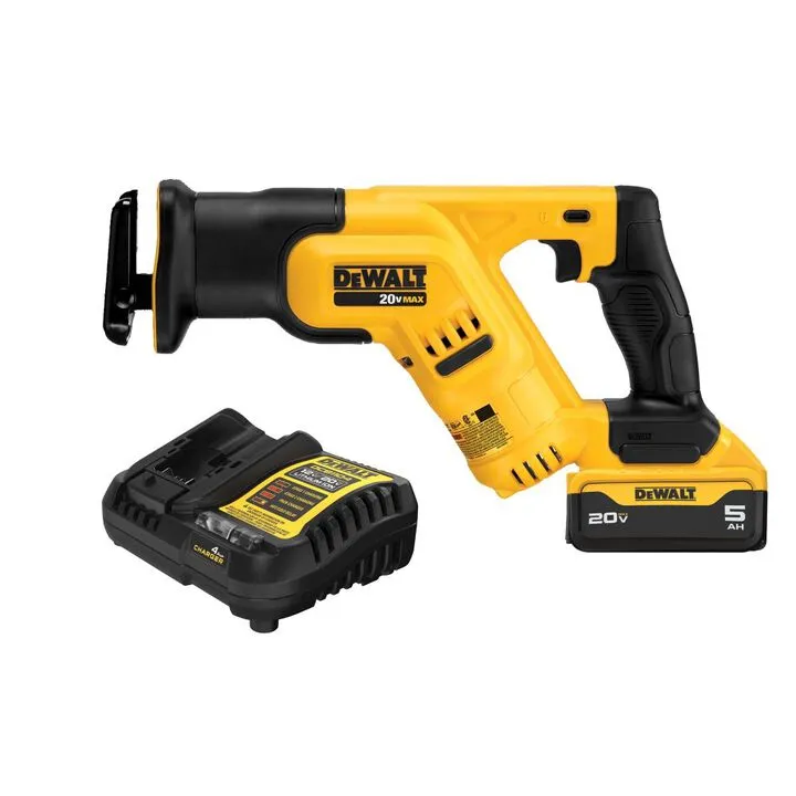 DEWALT 20V MAX Compact Reciprocating Saw Kit with 5.0Ah Battery