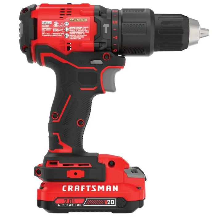 CRAFTSMAN V20 Brushless 1/2 Inch Hammer Drill Kit - Professional Grade Performance 3