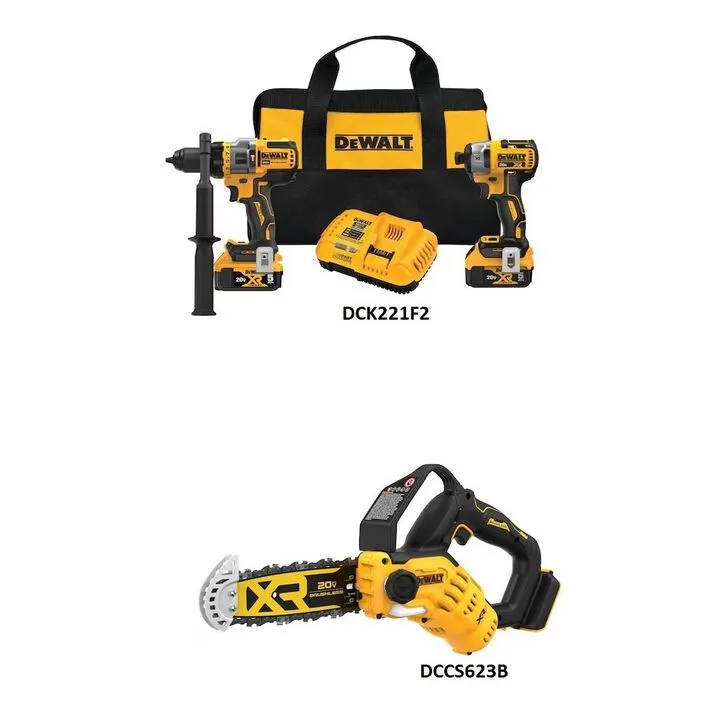 DEWALT 12V MAX Cordless Drill & Driver and Pruning Saw Performance Bundle 1
