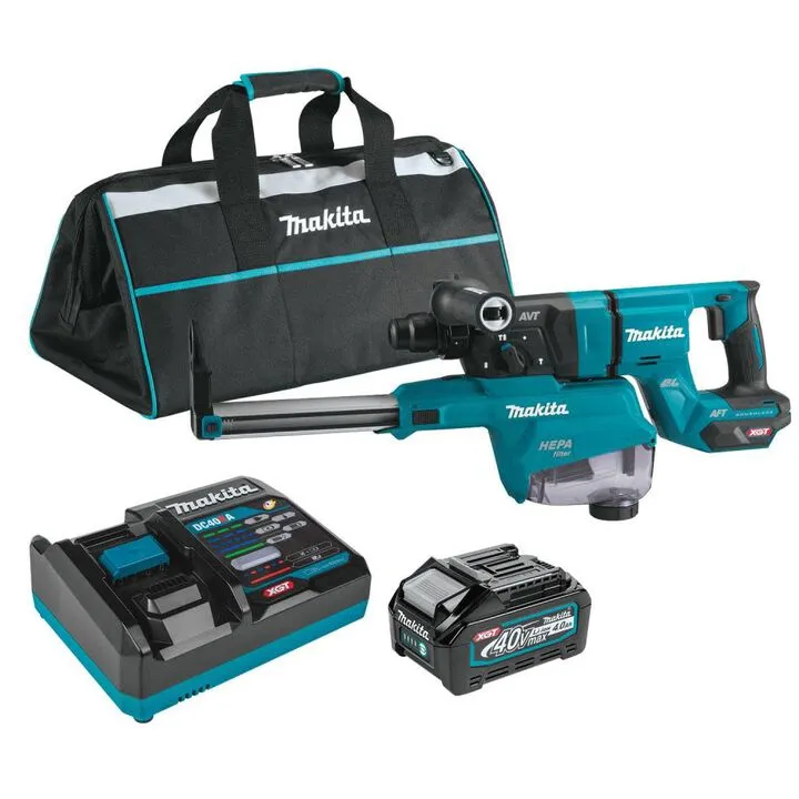 Makita 40V max XGT 1-1/8 in. AVT Rotary Hammer Kit with Integrated Dust Extraction