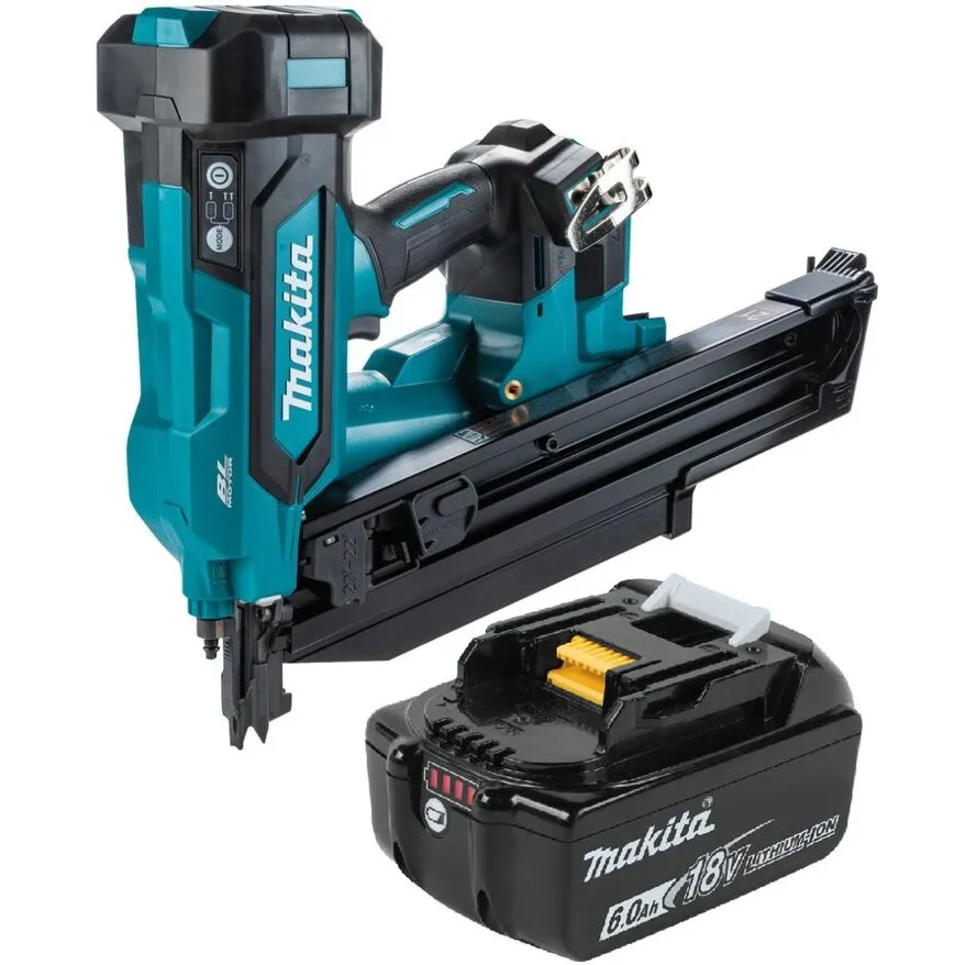 Makita 18V LXT Cordless 21-Degree 3-1/2 Inch Framing Nailer with 6Ah Battery Pack