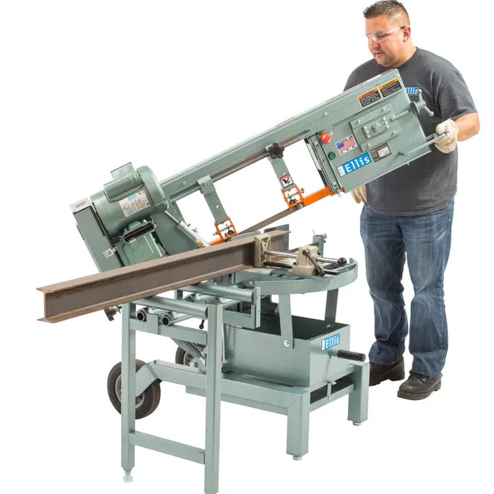 Ellis 10 Ft. 1HP Electric Mitre Band Saw with Dual Roller Support Stand Bundle 5