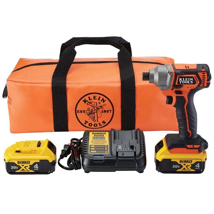 Klein Tools Compact Impact Driver Kit & 6pc Magnetic Power Nut Setter Bundle 1