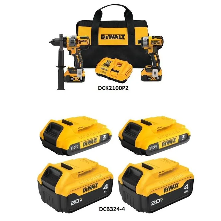 DEWALT 20V MAX Cordless Drill & Driver Combo Kit with High-Capacity Battery Bundle 1