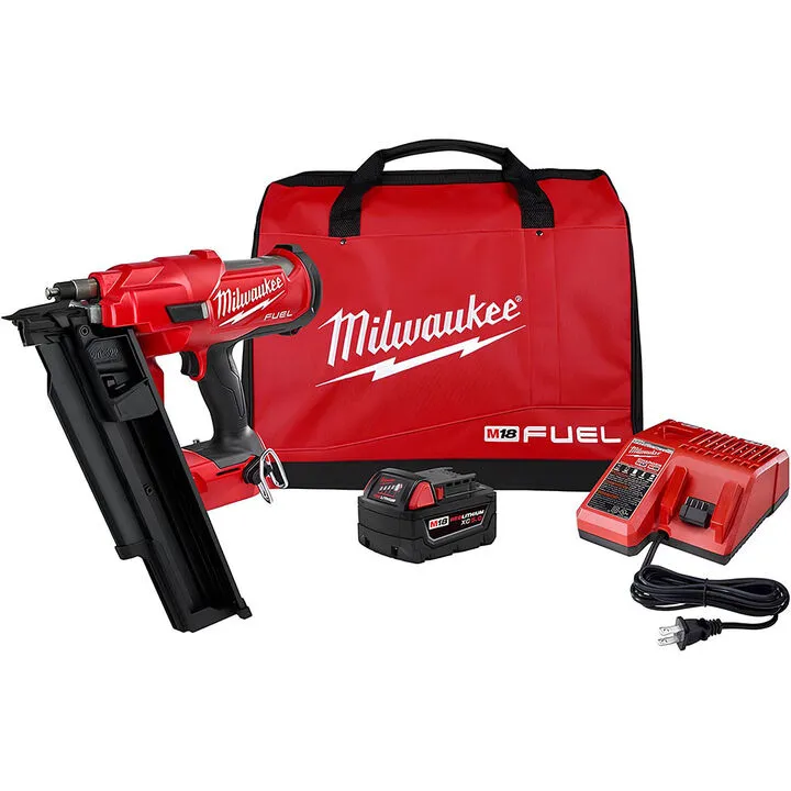 Milwaukee M18 FUEL 21 Degree Framing Nailer Kit - Professional Grade Cordless Power