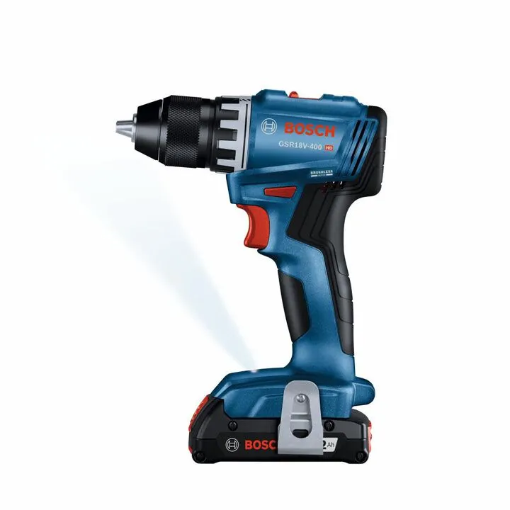Bosch 18V Compact 1/2in Drill/Driver Kit with 2 2Ah SlimPack Batteries 5