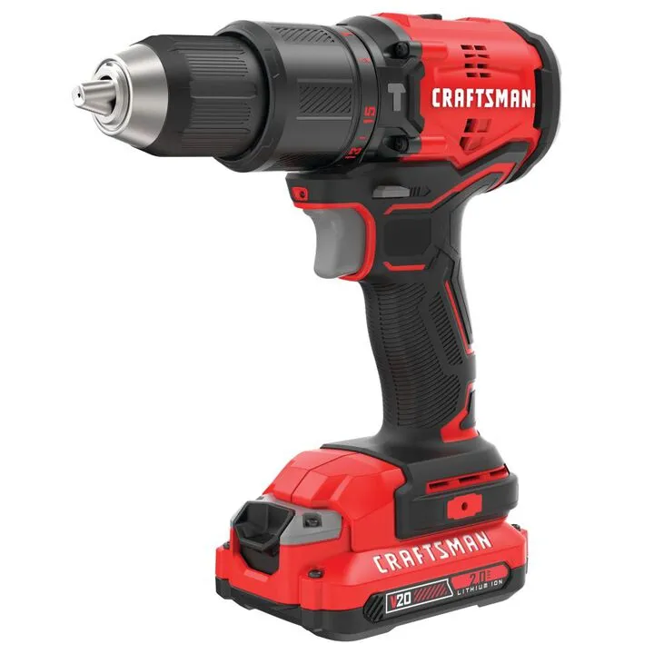 CRAFTSMAN V20 Brushless 1/2 Inch Hammer Drill Kit - Professional Grade Performance