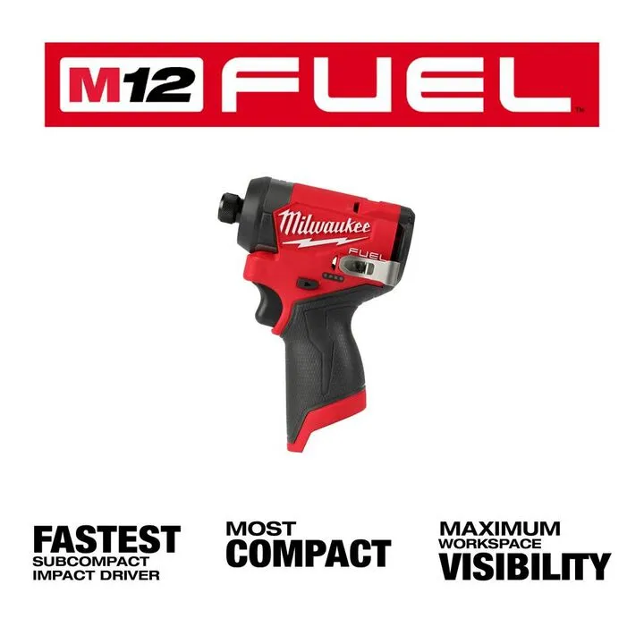 Milwaukee M12 FUEL 1/4-inch Hex Impact Driver (Reconditioned) - Bare Tool 1