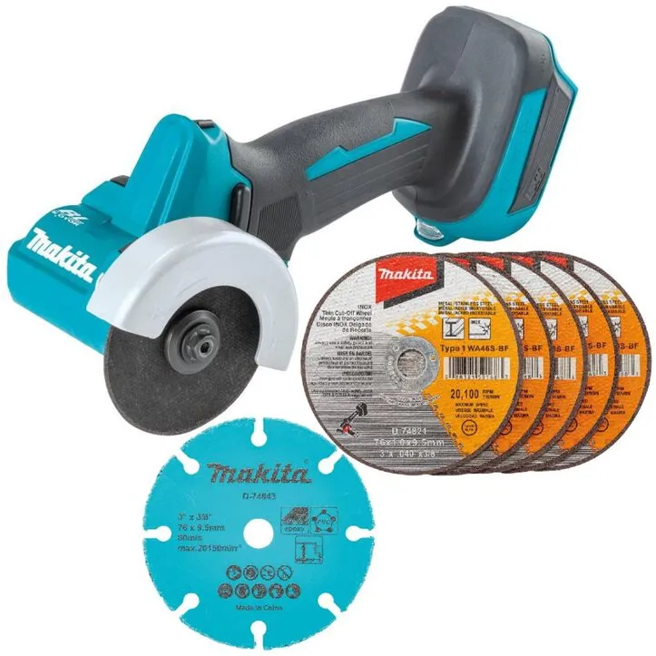 Makita 18V LXT Brushless 3-Inch Cut-Off Tool Bundle with Professional Grade Cutting Wheels