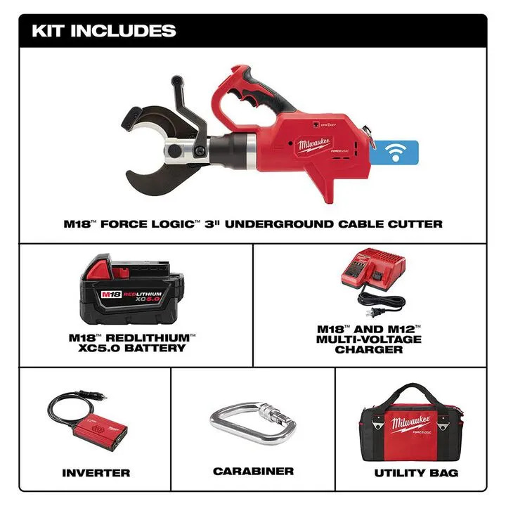 Milwaukee M18 Force Logic 3 In. Underground Cable Cutter 1