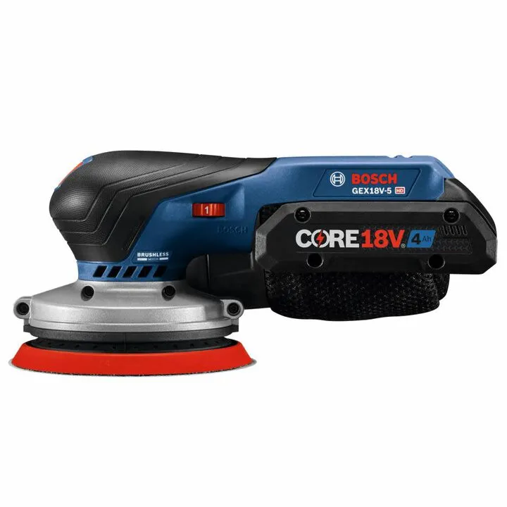 Bosch 18V Brushless 5-Inch Random Orbit Sander Kit - High-Performance Cordless Precision 3