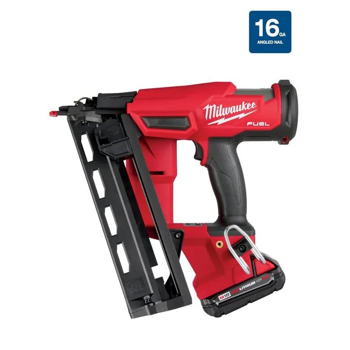 Milwaukee M18 FUEL 16 Gauge Angled Finish Nailer Kit 9
