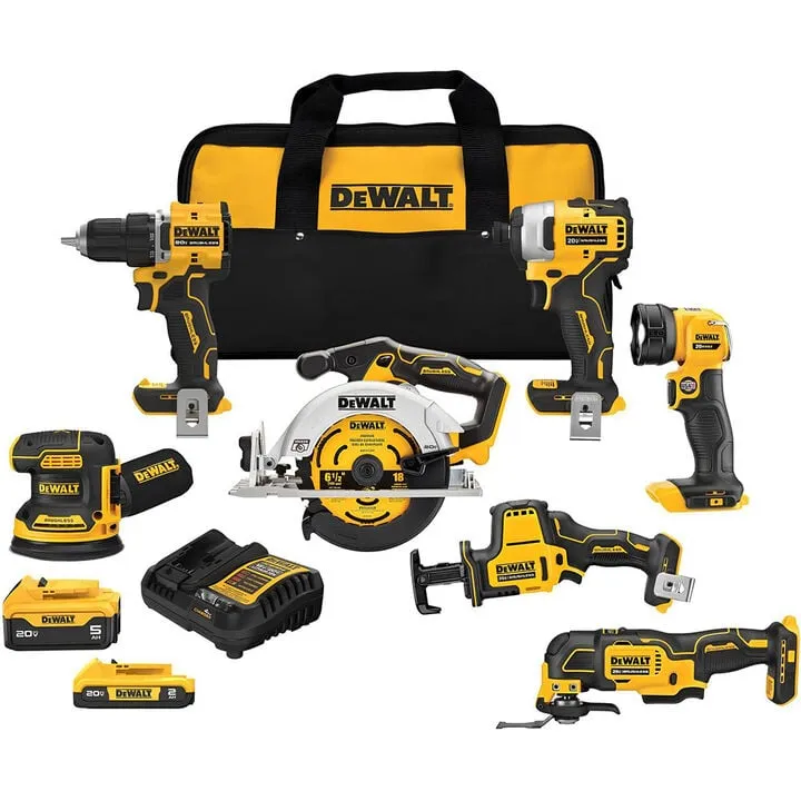 DEWALT 20V MAX* XR Brushless 7-Tool Combo Kit - Professional Grade Cordless Power