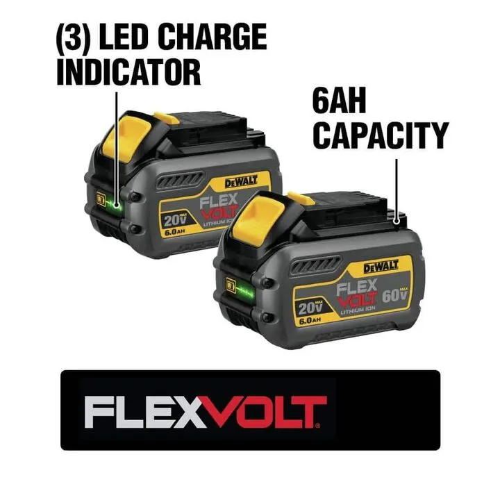 DEWALT 60V MAX 7-1/4 Inch Cordless Circular Saw & 20/60V FLEXVOLT Battery Bundle 6