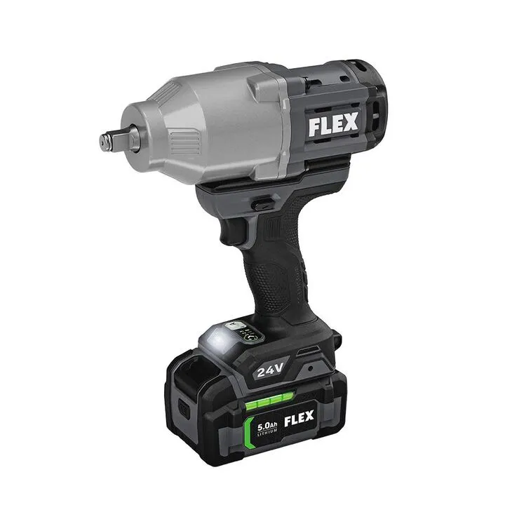 FLEX 24V 1/2-In. High Torque Impact Wrench Kit - Professional Performance Series 1