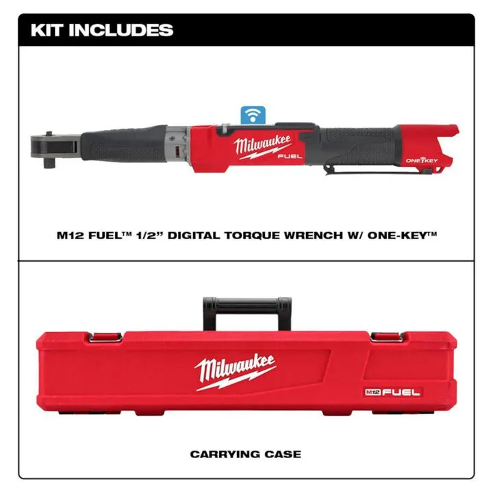 Milwaukee M12 FUEL 1/2-inch Digital Torque Wrench with ONE-KEY (Bare Tool) 1
