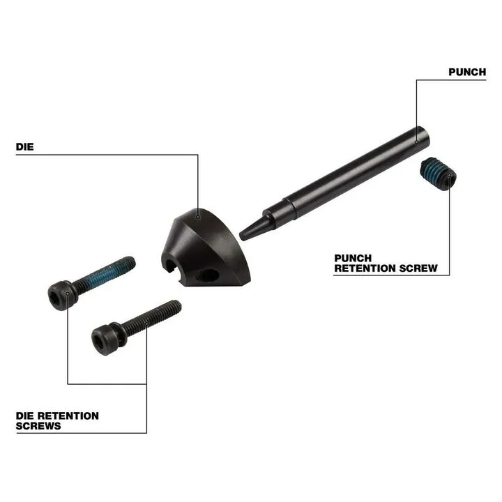 Milwaukee M12 FUEL 16 Gauge Nibbler Kit with Die, Die Holder Extension, and Punch Bundle 5
