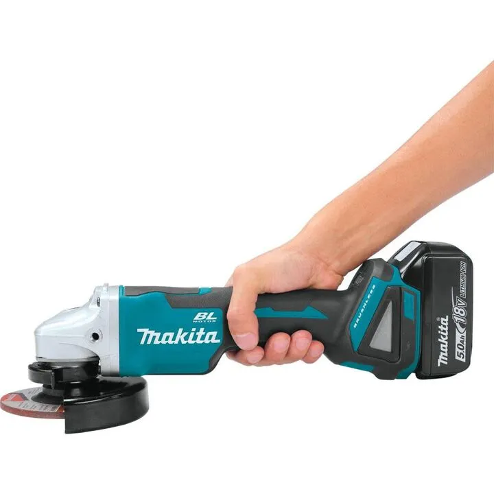 Makita 18V LXT 4-1/2 / 5in Paddle Switch Cut-Off/Angle Grinder Kit with Electric Brake 2