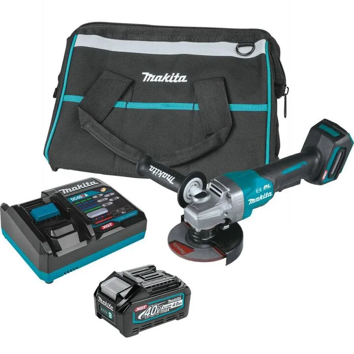 Makita 40V max XGT Brushless Cordless Paddle Switch Angle Grinder Kit (4-1/2 in. / 5 in.)