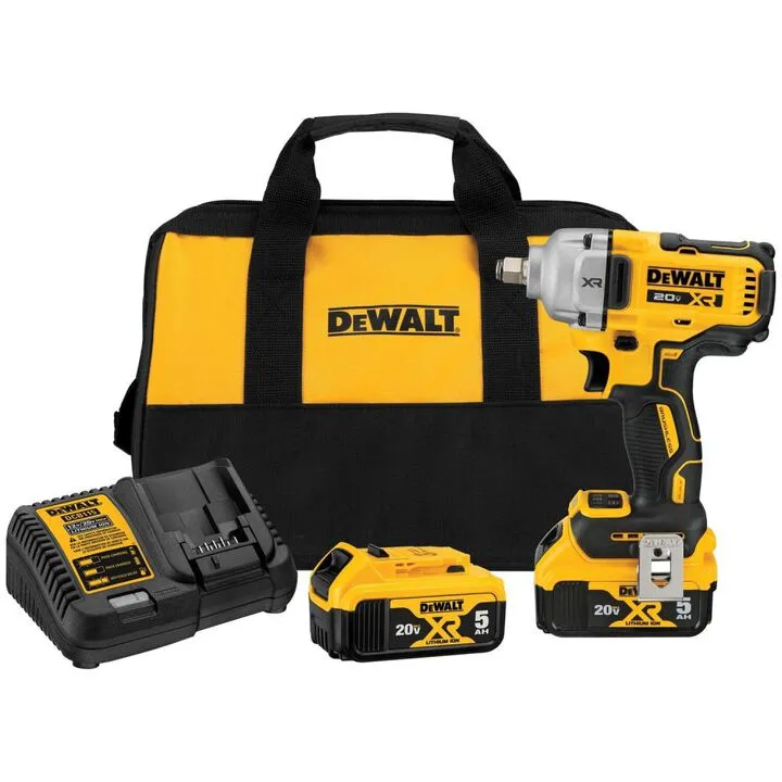 DEWALT 20V MAX XR 1/2in Mid Range Impact Wrench Kit with Hog Ring Anvil 1
