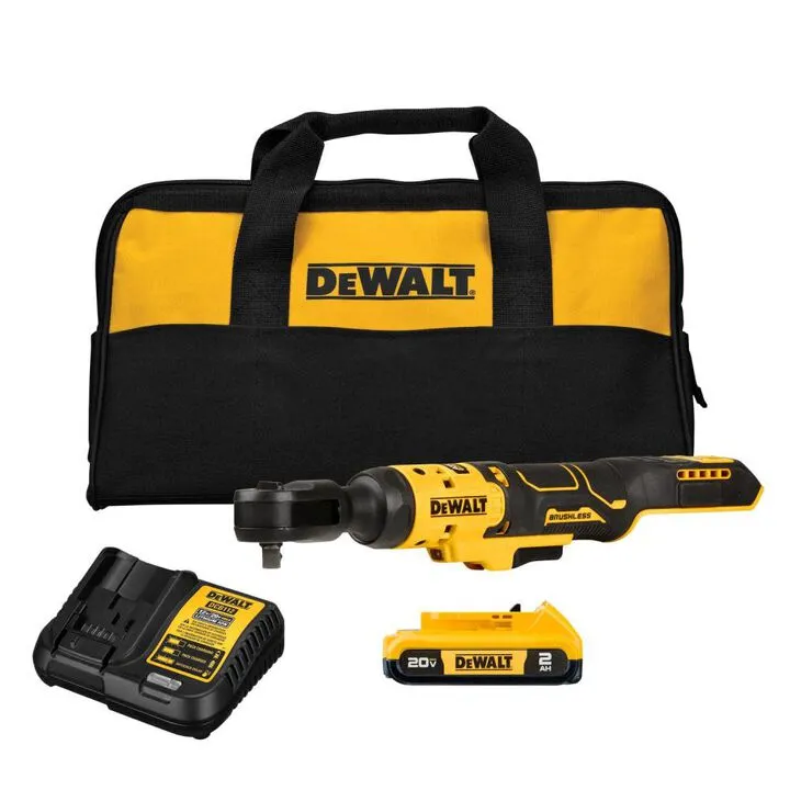 DEWALT ATOMIC 20V MAX Brushless 3/8in Cordless Ratchet Kit