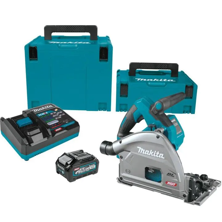 Makita 40V Max XGT 6-1/2 Inch Plunge Circular Saw Brushless Cordless Kit with 55-Inch Guide Rail 3