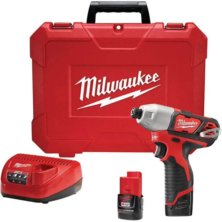 Milwaukee M12 1/4 in. Hex Impact Driver Kit - Compact Power for Tight Spaces