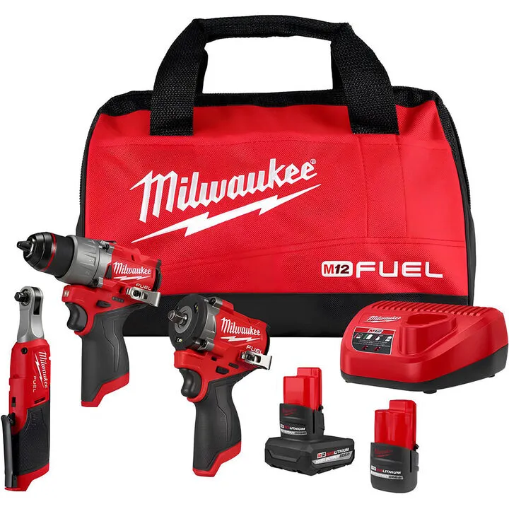 Milwaukee M12 FUEL 3-Tool Combo Kit: Precision Performance for Professionals