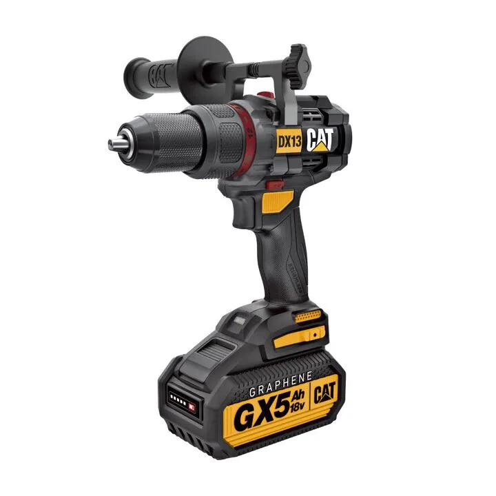 CAT 18V 1/2 in Cordless Hammer Drill with Advanced Graphene Battery Technology