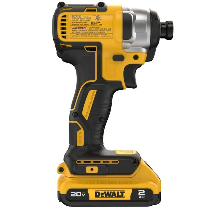 DEWALT 20V MAX Brushless Cordless 1/4-Inch Impact Driver Kit 4