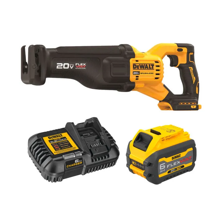 DEWALT 20V MAX Brushless Cordless Reciprocating Saw & FLEXVOLT Starter Kit - Professional Grade Performance