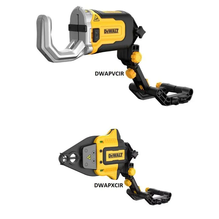 DEWALT Professional PVC/PEX Pipe Cutter and Crimp Ring Attachment Bundle 1