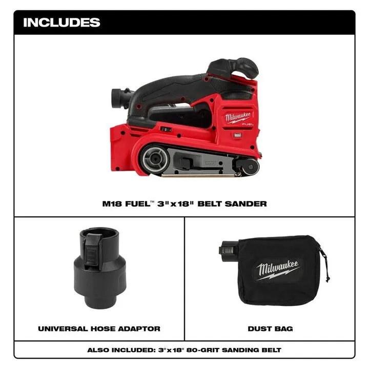 Milwaukee M18 FUEL 3-inch x 18-inch Belt Sander (Bare Tool) 1