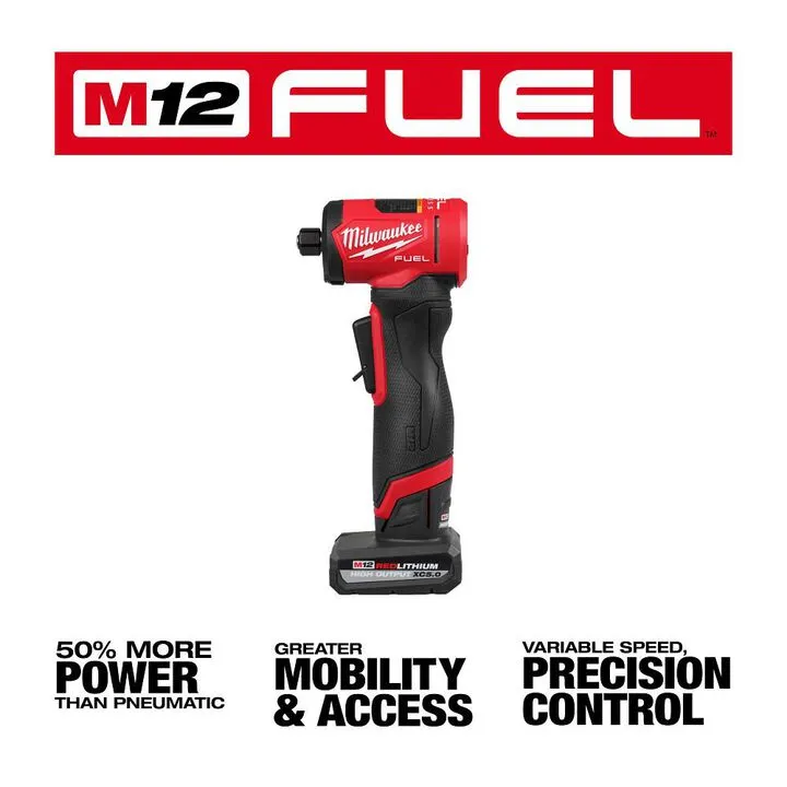 Milwaukee M12 FUEL 1/4 Inch Right Angle Die Grinder Kit - Precision Engineered for Light-Duty Fabrication 3