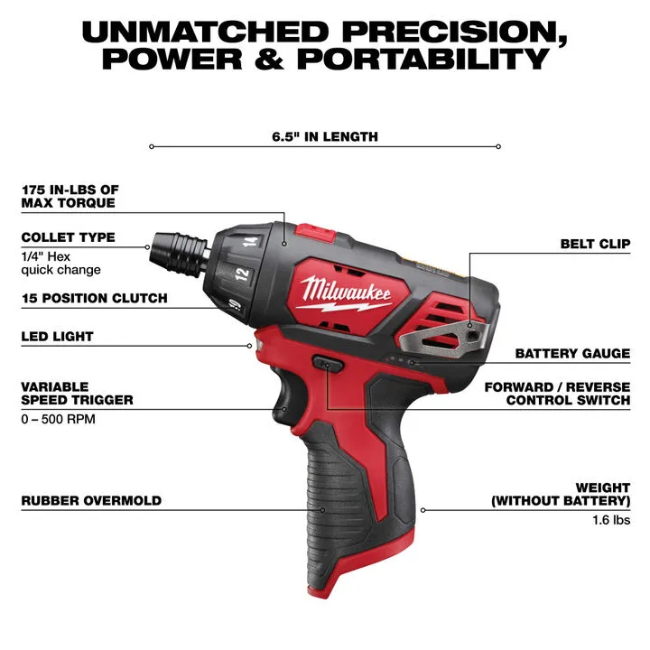 Milwaukee M12 4-Tool Cordless Combo Kit - Professional Compact Performance Set 2