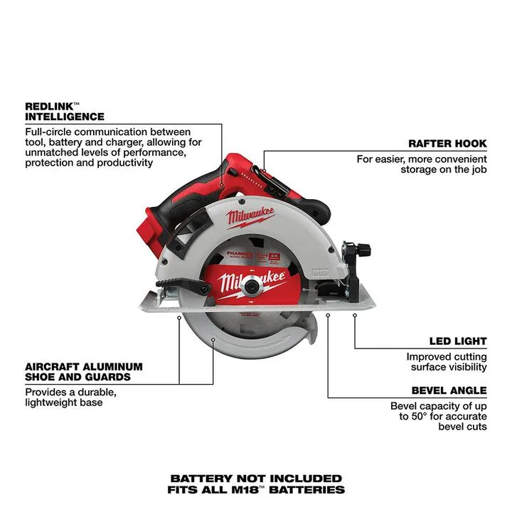 Milwaukee M18 Brushless 7-1/4 in. Circular Saw (Bare Tool) 2